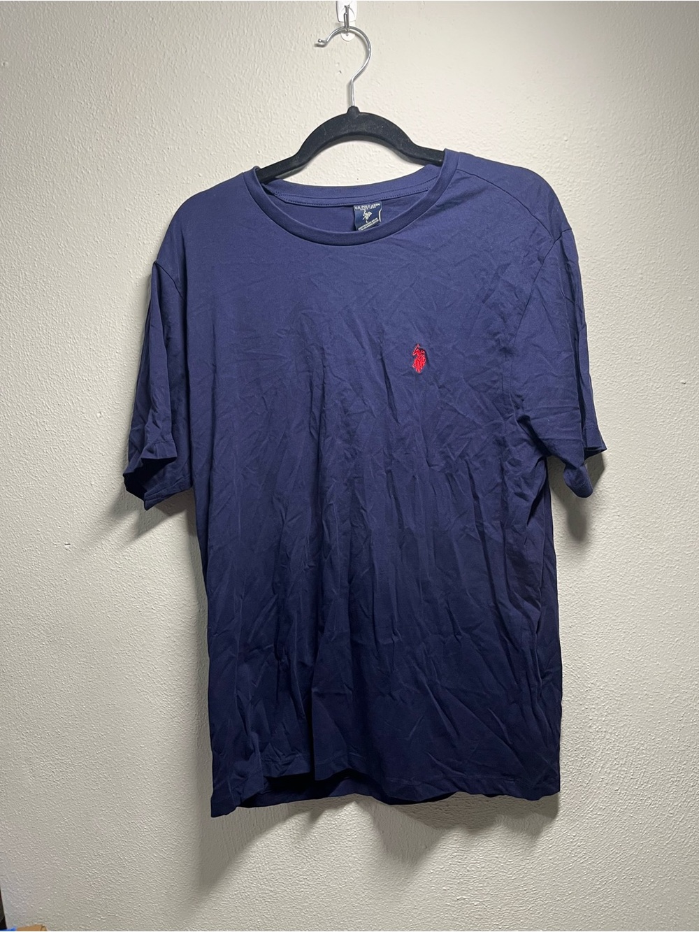 U.S. Polo Assn. Navy Short Sleeve Crew Neck Tee with Red Pony Logo